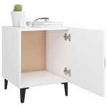 vidaXL Tables de chevet 2 Pièces Blanc Bois d'ingénierie