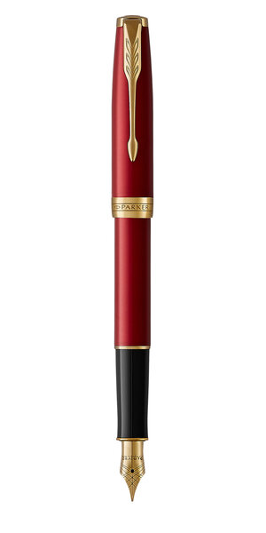 PARKER Sonnet Stylo plume  laque rouge  Plume fine  encre noire  Coffret cadeau