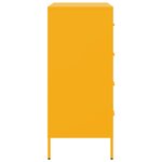 vidaXL Buffet jaune moutarde 68x39x89 cm acier