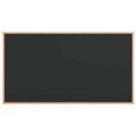 vidaXL Tableau noir avec cadre en bois de pin massif noir 100 x 55 cm