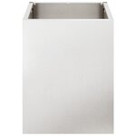 vidaXL Cache-pot de jardin Argenté 50 x 32 x 40 cm Acier inoxydable