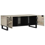 vidaXL Table basse Blanc  Noir 100 x 54 x 40 cm