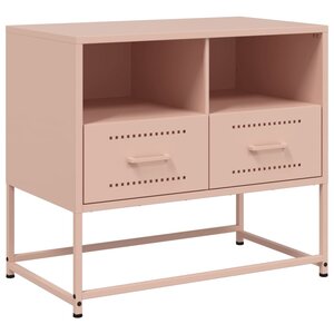 vidaXL Meuble TV rose 68x39x60 5 cm acier