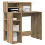 vidaXL Bureau Chêne artisanal 90 x 48 x 101 5 cm Bois d'ingénierie
