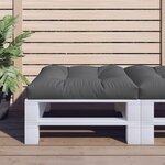 vidaXL Coussin de palette anthracite 80x80x12 cm tissu