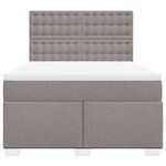 vidaXL Sommier à lattes de lit avec matelas Taupe 160x200 cm Tissu