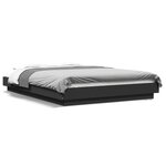 vidaXL Cadre de lit sans matelas noir 135x190 cm