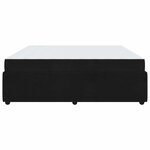 vidaXL Cadre de lit avec matelas Noir 200 x 200 cm tissu