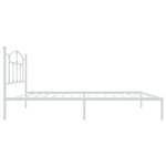 vidaXL Cadre de lit métal sans matelas avec tête de lit blanc 80x200cm