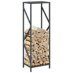 vidaXL Portant de bois chauffage anthracite 34x25x100 cm