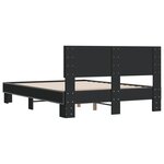 vidaXL Cadre de lit sans matelas noir 135x190 cm
