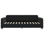 vidaXL Lit de repos sans matelas noir 100x200 cm velours