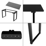 Bureau table poste de travail électrique à hauteur réglable 160 x 75 cm noir 03_0009076