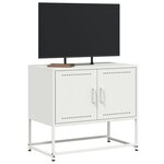 vidaXL Meuble TV blanc 68 5x39x60 5 cm acier