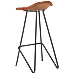 vidaXL Tabourets de bar lot de 2 marron cuir véritable