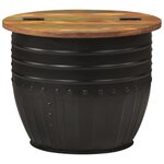 vidaXL Table basse noir 50x39 5 cm bois de récupération massif