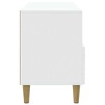vidaXL Meuble TV 102 x 34 5 x 50 cm Blanc brillant Bois d'ingénierie