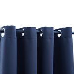 vidaXL Rideaux occultants avec anneaux en métal 2 Pièces Bleu 140x245 cm