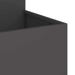 vidaXL Cache-pot de jardin Noir 100 x 100 x 60 cm Acier