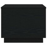 vidaXL Table basse avec lumières LED chêne noir 50x50x40 cm