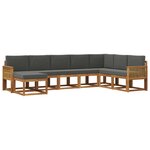 vidaXL Ensemble de canapés d'extérieur 8 pc Naturel et Anthracite