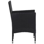 vidaXL Chaises de jardin lot de 2 Résine tressée Noir