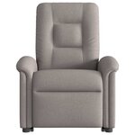 vidaXL Fauteuil inclinable de massage électrique Taupe Tissu