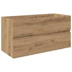 vidaXL Meuble lavabo avec bassin et robinet intégrés chêne artisanal