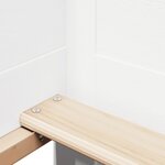 vidaXL Ensemble de lit de jour et de banc et toit 90x190 cm pin massif
