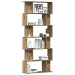 vidaXL Bibliothèque chêne artisanal 80x24x192 cm bois d'ingénierie