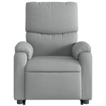 vidaXL Fauteuil inclinable de massage électrique Gris clair Tissu