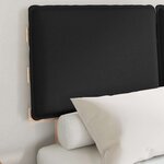 vidaXL Cadre de lit avec tête de lit rembourrée Noir 120 x 190 cm