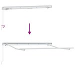 vidaXL Auvent Rétractable Rouge  Blanc 500 × 300 cm Tissu  Métal