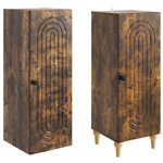 vidaXL Ensemble de Meubles 2 Pièces Chêne fumé Bois d'ingénierie