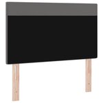 vidaXL Tête de lit LED Gris 100 cm Cuir synthétique