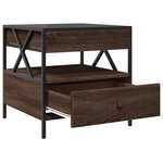 vidaXL Table basse avec LED Infinity chêne marron 50x50x51 cm