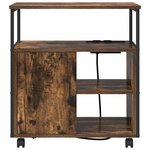 vidaXL Cabinet avec Station de Charge Chêne fumé 61 x 46 x 67 cm