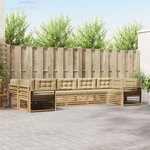 vidaXL Ensemble de canapés d'extérieur 7 Pièces Blanc et Beige