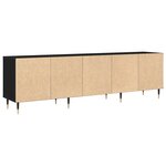 vidaXL Meuble TV Chêne noir 150x30x44 5 cm Bois d'ingénierie