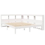 vidaXL Lit bibliothèque sans matelas blanc 140x200 cm bois pin massif