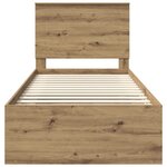 vidaXL Cadre de lit Chêne artisan 100 x 200 cm Pin massif