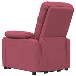 vidaXL Fauteuil inclinable électrique Rouge bordeaux Tissu