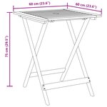 vidaXL Ensemble de bistro 3 Pièces blanc crème tissu et bois massif