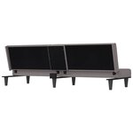 vidaXL Canapé-lit avec porte-gobelets taupe tissu