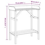 vidaXL Supports pour plantes Marron 75 x 40 x 90 cm Bois massif en pin