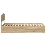 vidaXL Cadre de lit Chêne Sonoma 90 x 200 cm Bois d'ingénierie