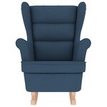 vidaXL Chaise à bascule bleu 74x90x102 cm tissu
