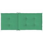 vidaXL Coussins de chaise de jardin à dossier haut lot de 4 vert tissu