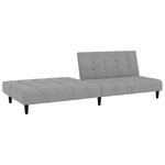 vidaXL Canapé-lit à 2 places gris clair velours