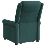 vidaXL Fauteuil inclinable électrique vert foncé tissu